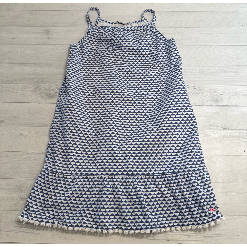 Vineyard Vines girls navy blue and white dress girls size 14‎